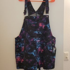 Plus Galaxy Overalls Shorts